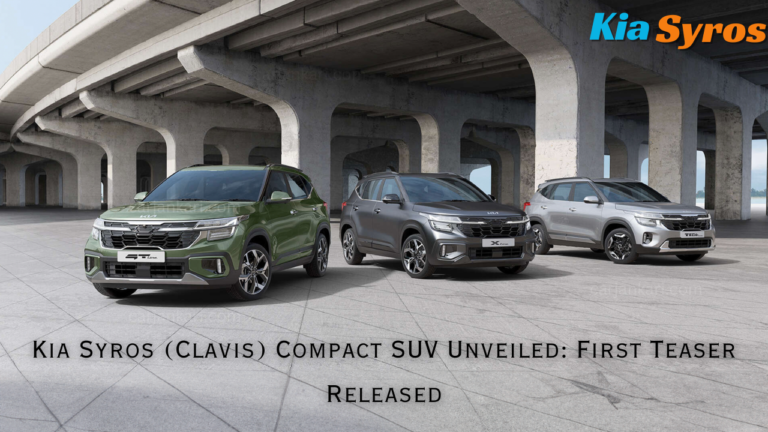 Kia Syros (Clavis) Compact SUV Unveiled: First Teaser Released