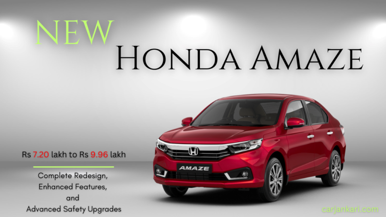 New Honda Amaze 2024: Complete Redesign, Enhanced Features, and Advanced Safety Upgrades