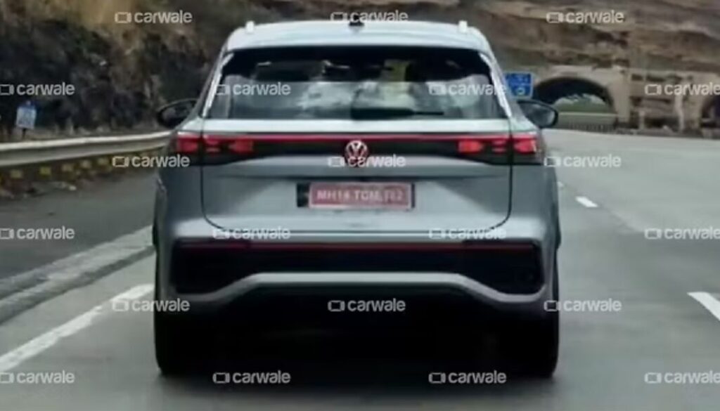 7-Seater Volkswagen Tayron SUV Spotted Testing For First Time In India