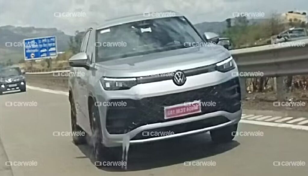 7-Seater Volkswagen Tayron SUV Spotted Testing For First Time In India
